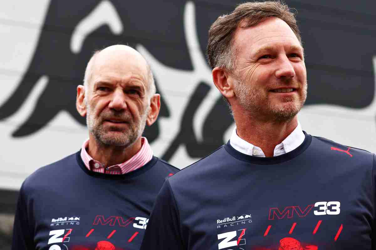 Adrian Newey e Chris Horner (foto di Mark Thompson/Getty Images)