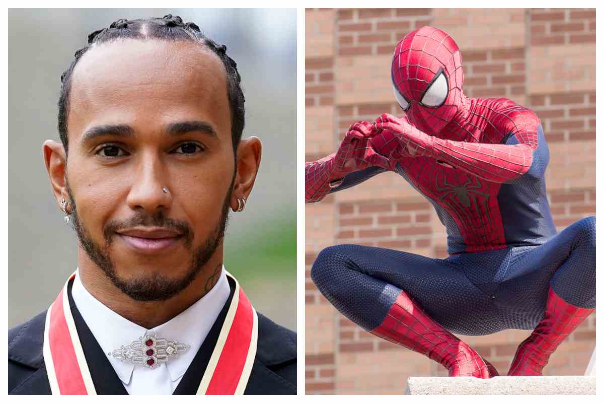 Lewis Hamilton e Spiderman (GettyImages)