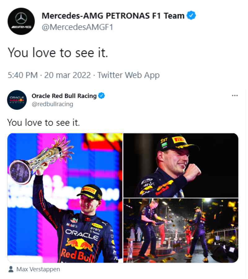 Mercedes - Red Bull (Twitter)