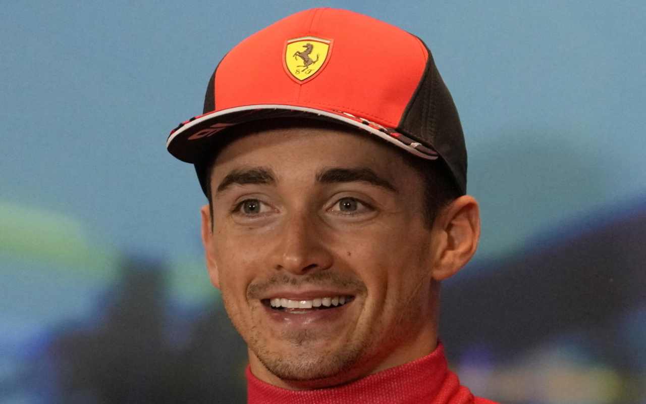 Charles Leclerc in conferenza stampa (foto Ansa)