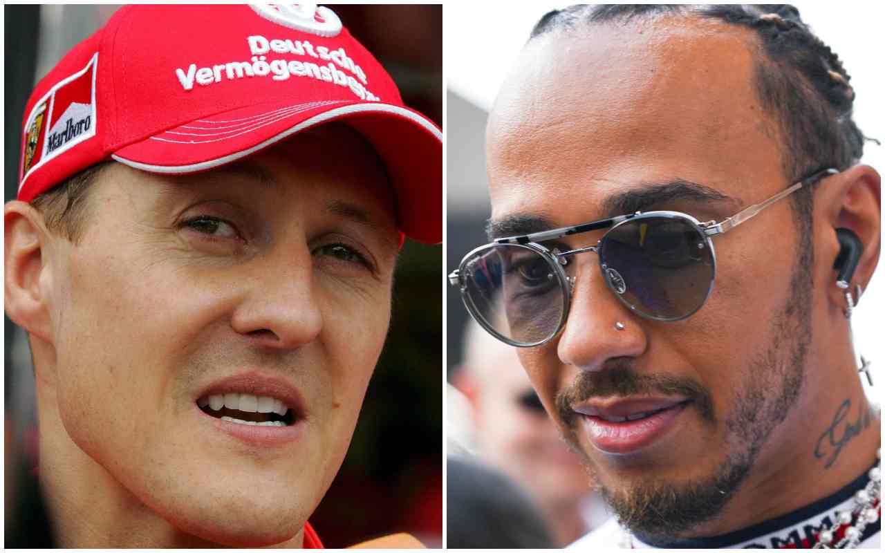 F1, Michael Schumacher e Lewis Hamilton (ANSA)