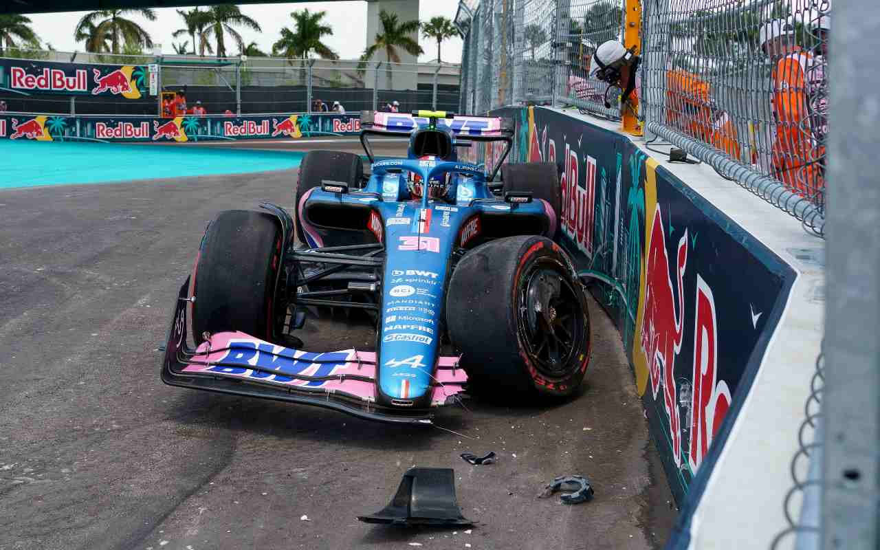 F1, Ocon a muro a Miami (ANSA)