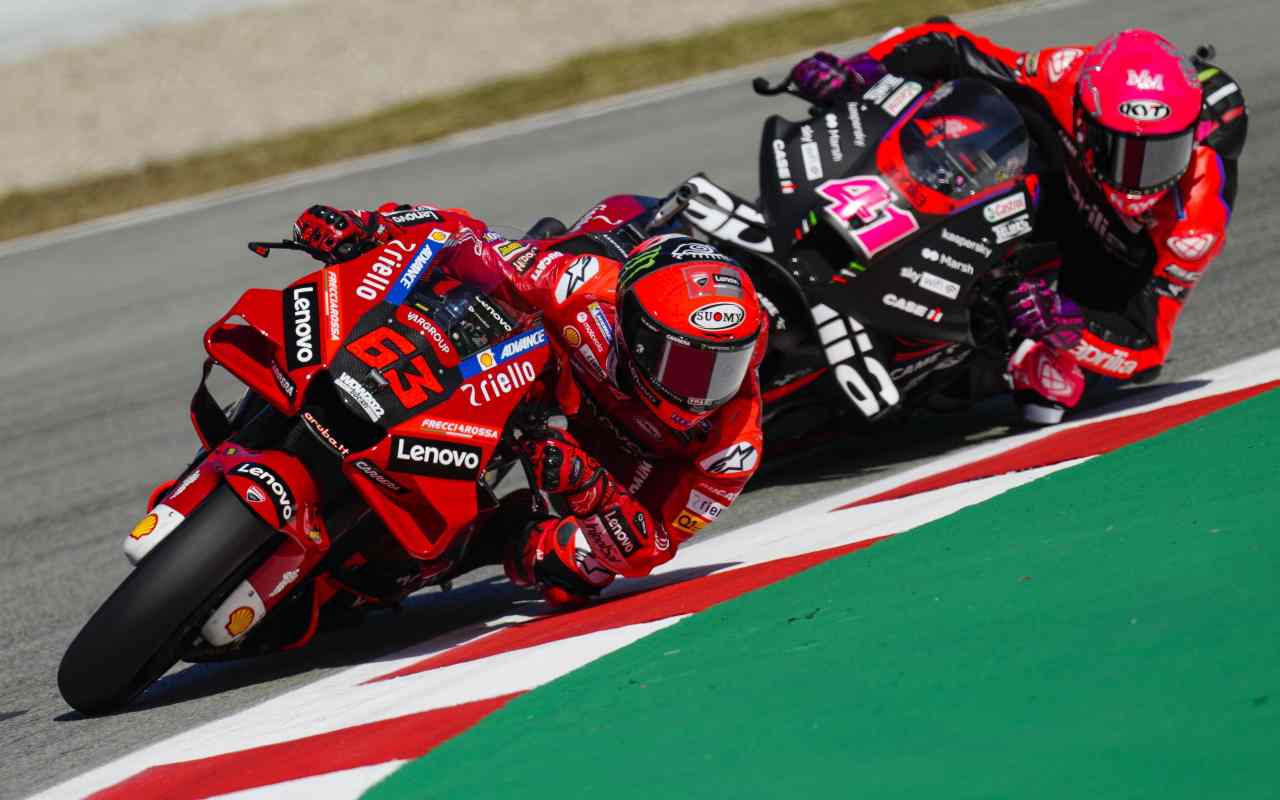 Bagnaia ed Espargarò a Barcellona (ANSA)