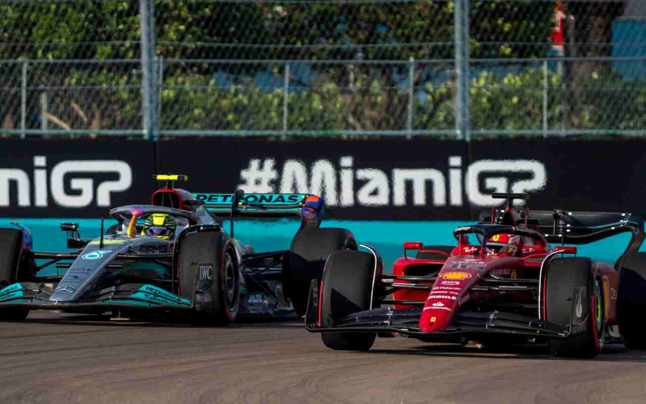 F1 Ferrari e Mercedes (ANSA)