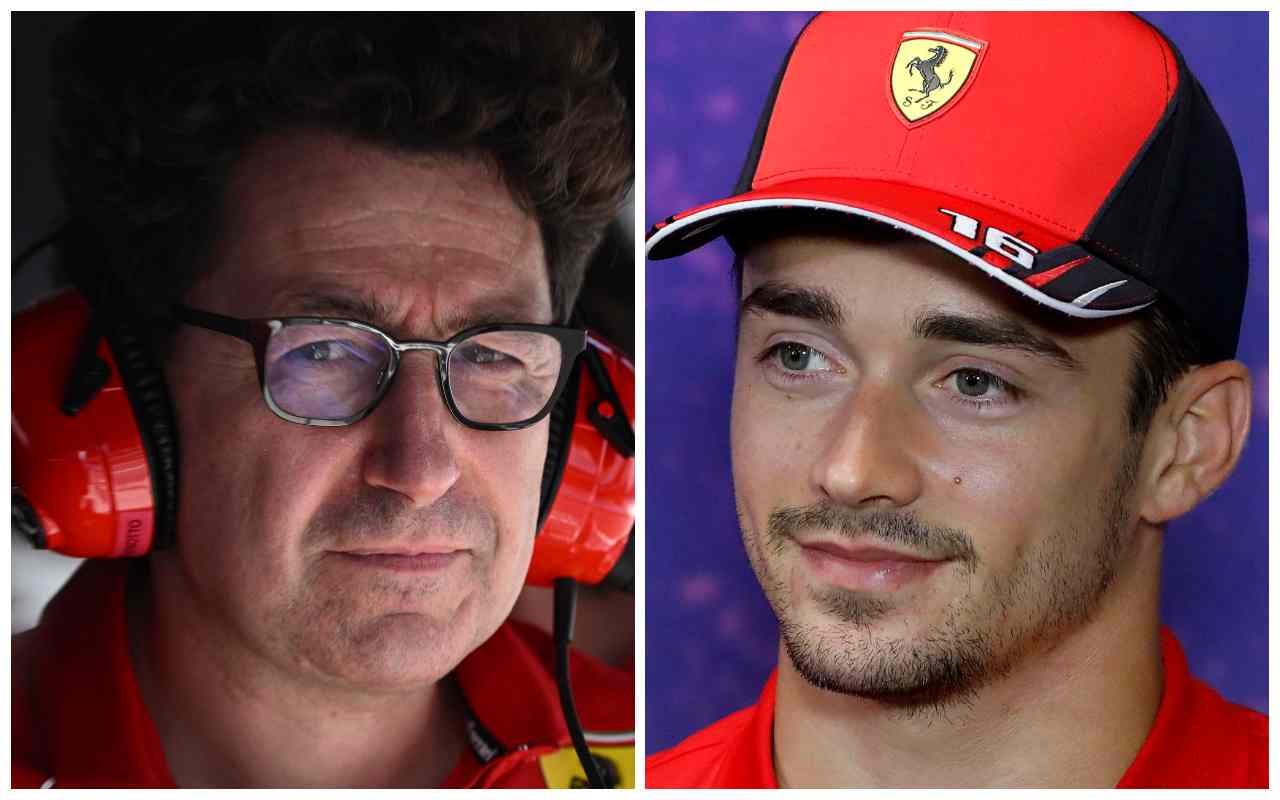 Mattia Binotto Charles Leclerc Ferrari (Ansa Foto)