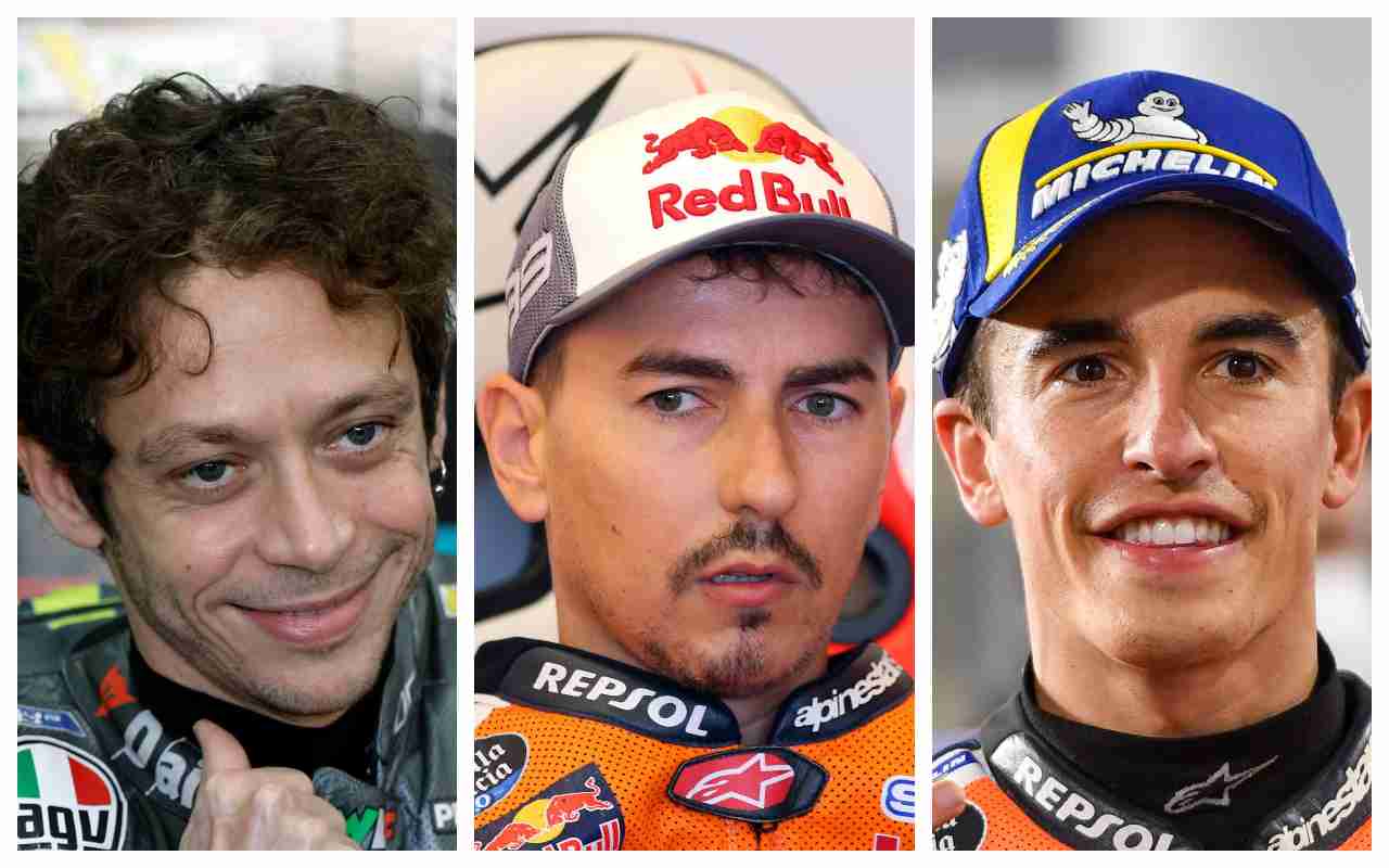 Valentino Rossi, Jorge Lorenzo e Marc Marquez (ANSA)