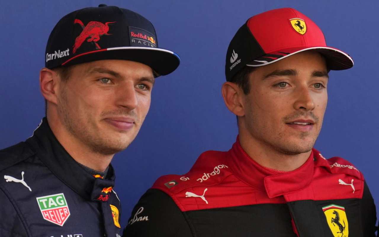 Verstappen Leclerc (Ansa Foto)
