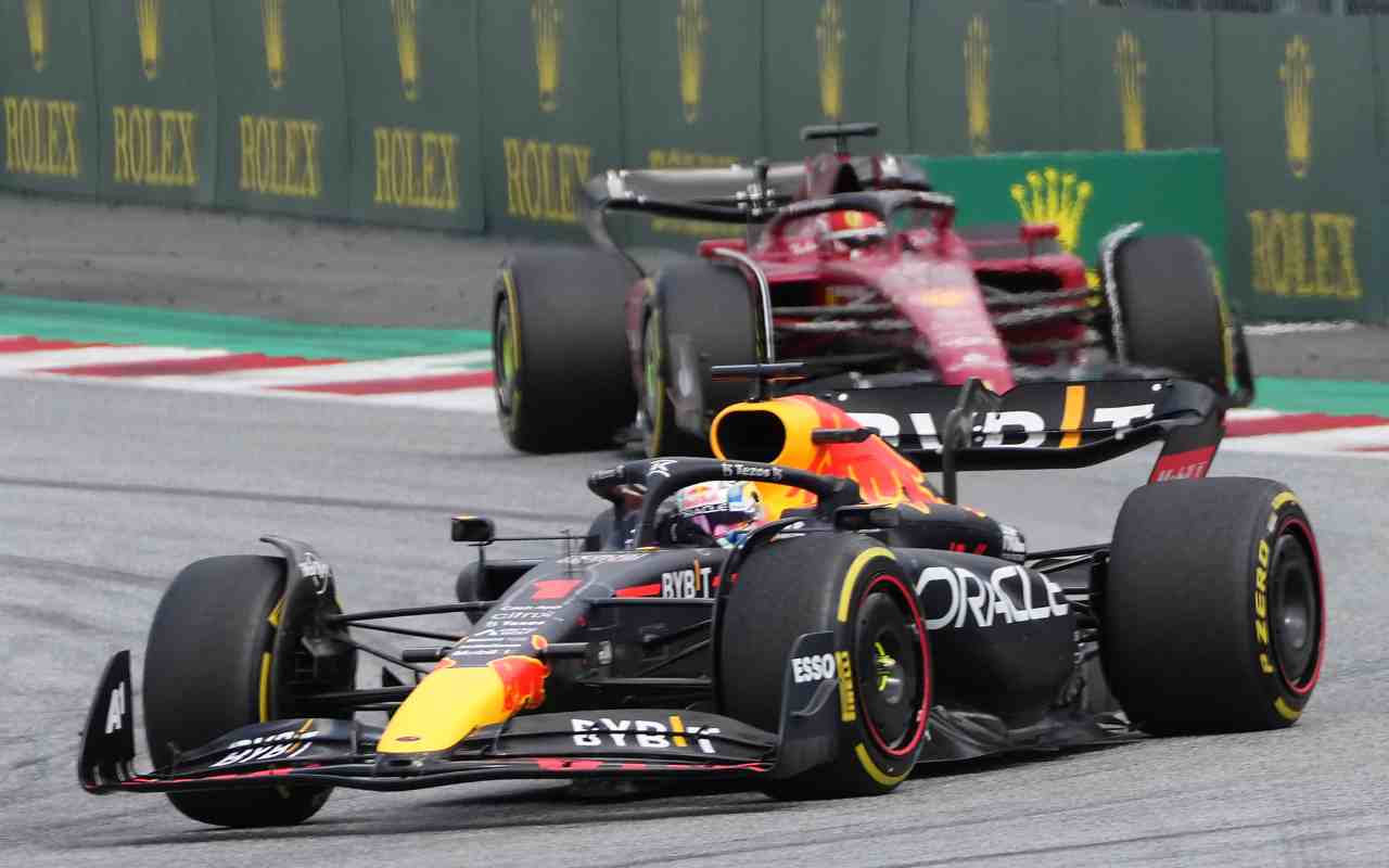 F1 Max Verstappen e Charles Leclerc (LaPresse)