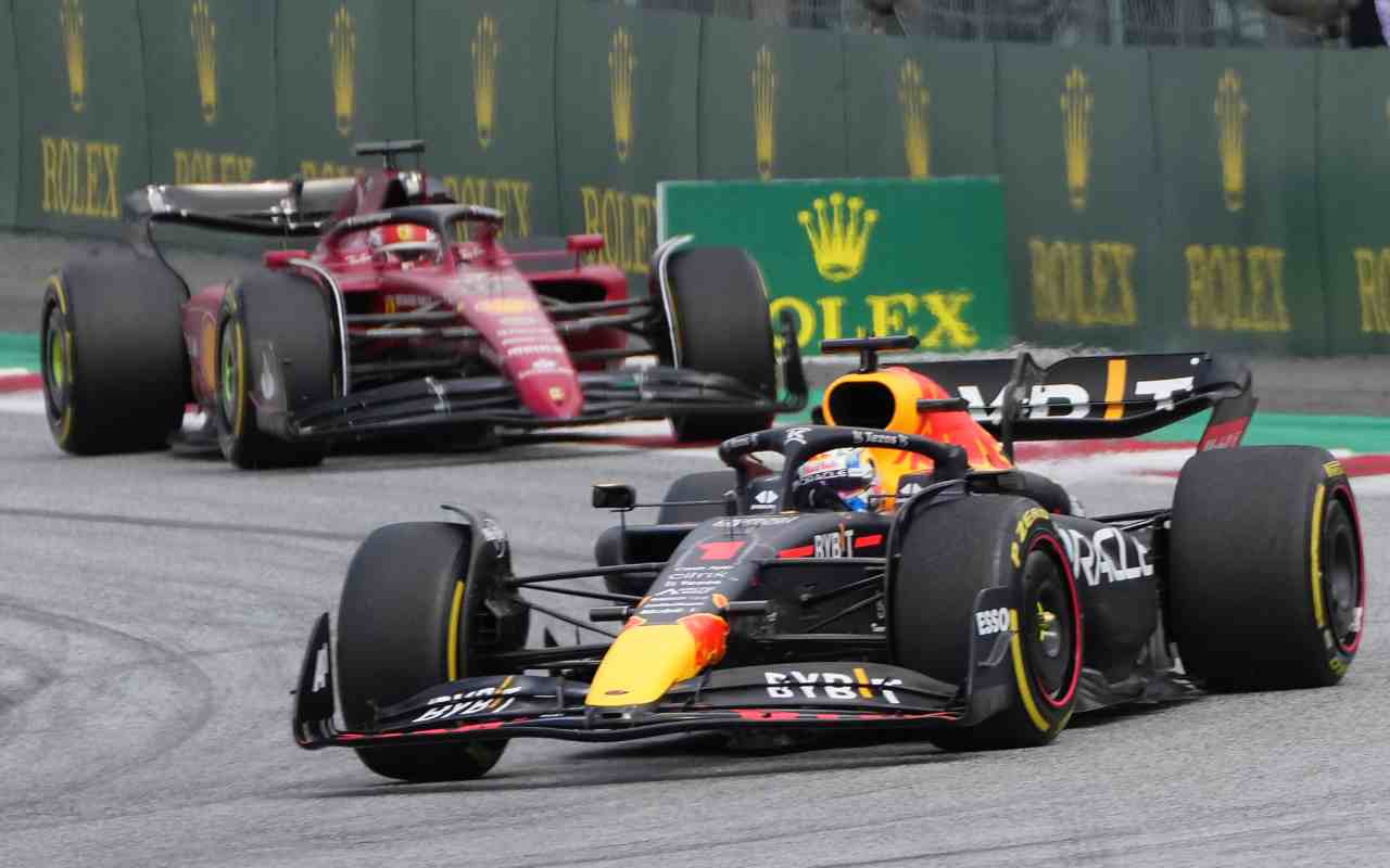 F1 Max Verstappen e Charles Leclerc (LaPresse)