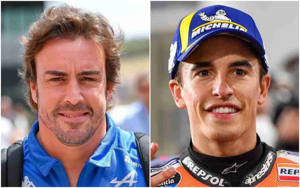 Fernando Alonso e Marc Marquez (ANSA)