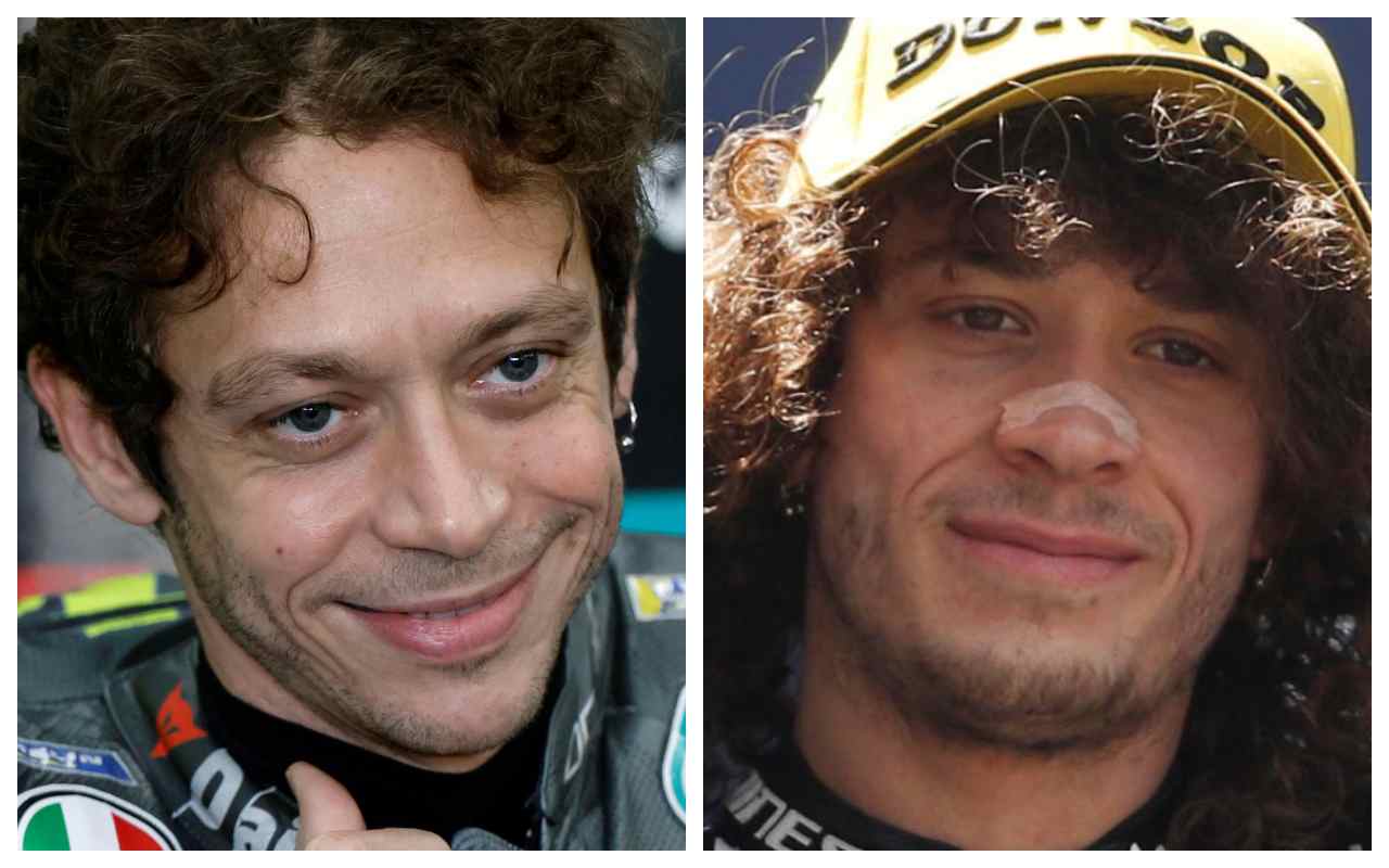 Marco Bezzecchi e Valentino Rossi (ANSA)