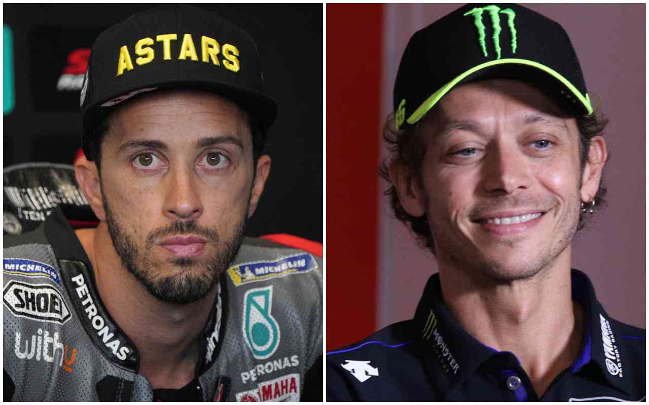 Andrea Dovizioso e Valentino Rossi (ANSA)