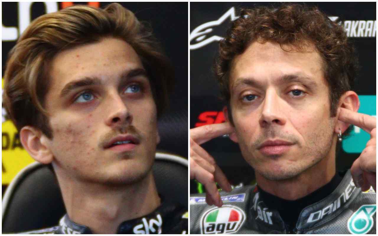 Luca Marini e Valentino Rossi (ANSA)