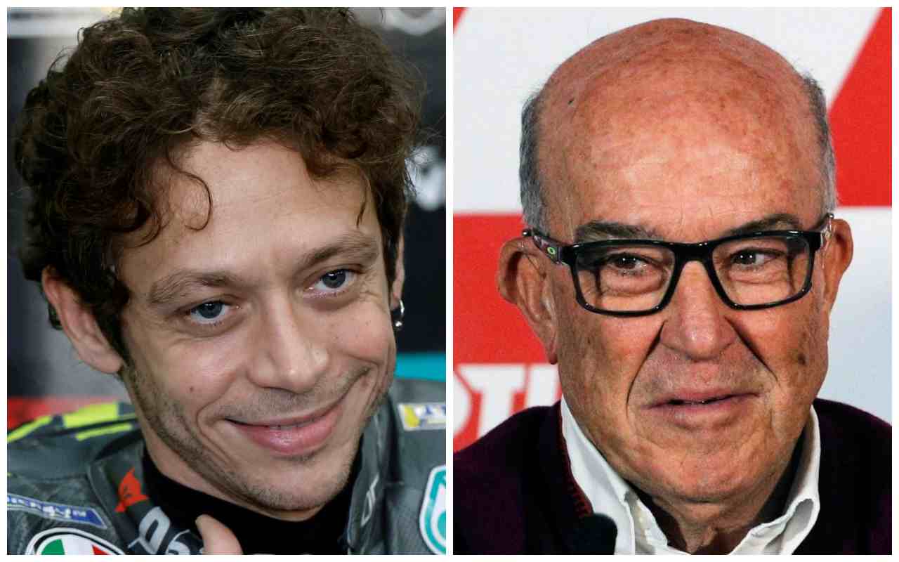 Valentino Rossi e Carmelo Ezpeleta (ANSA)