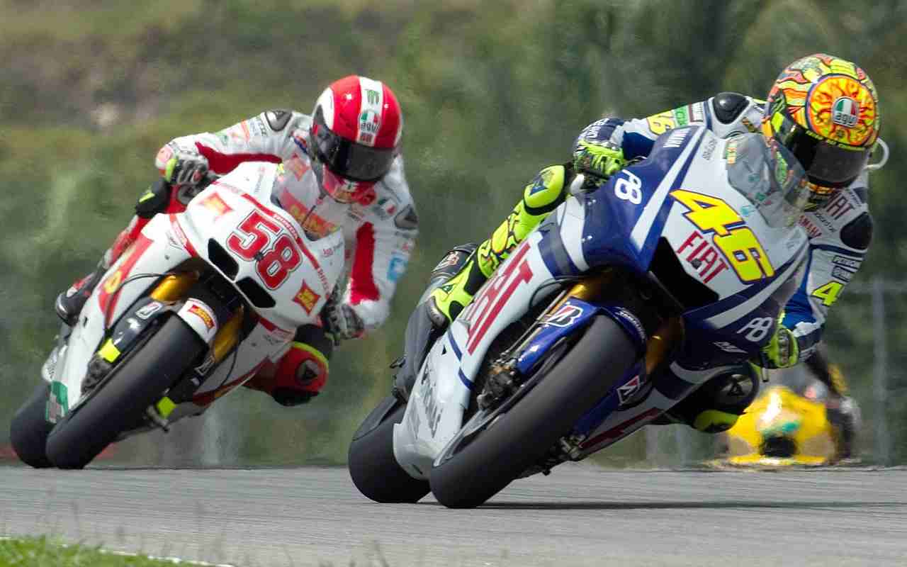 Valentino Rossi e Marco Simoncelli (ANSA)