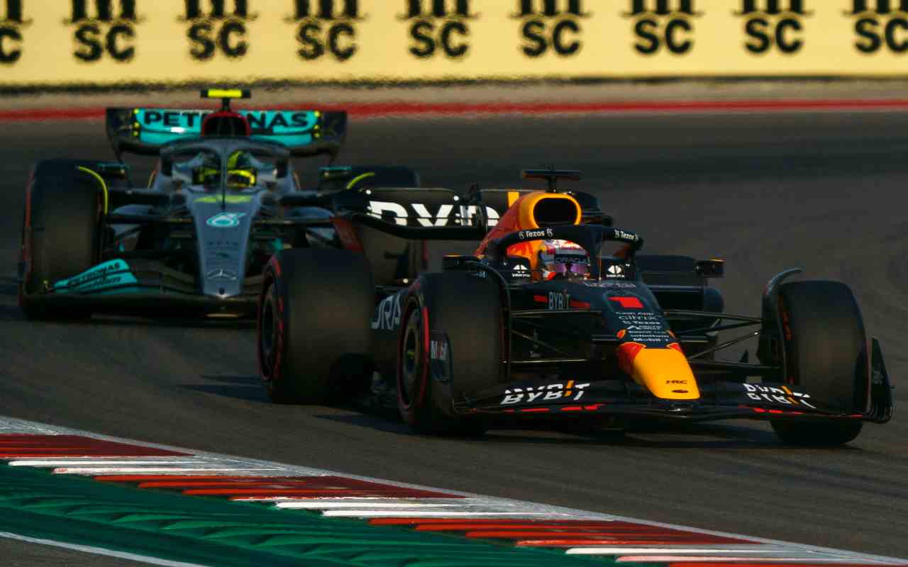 F1 Max Verstappen e Lewis Hamilton (ANSA)