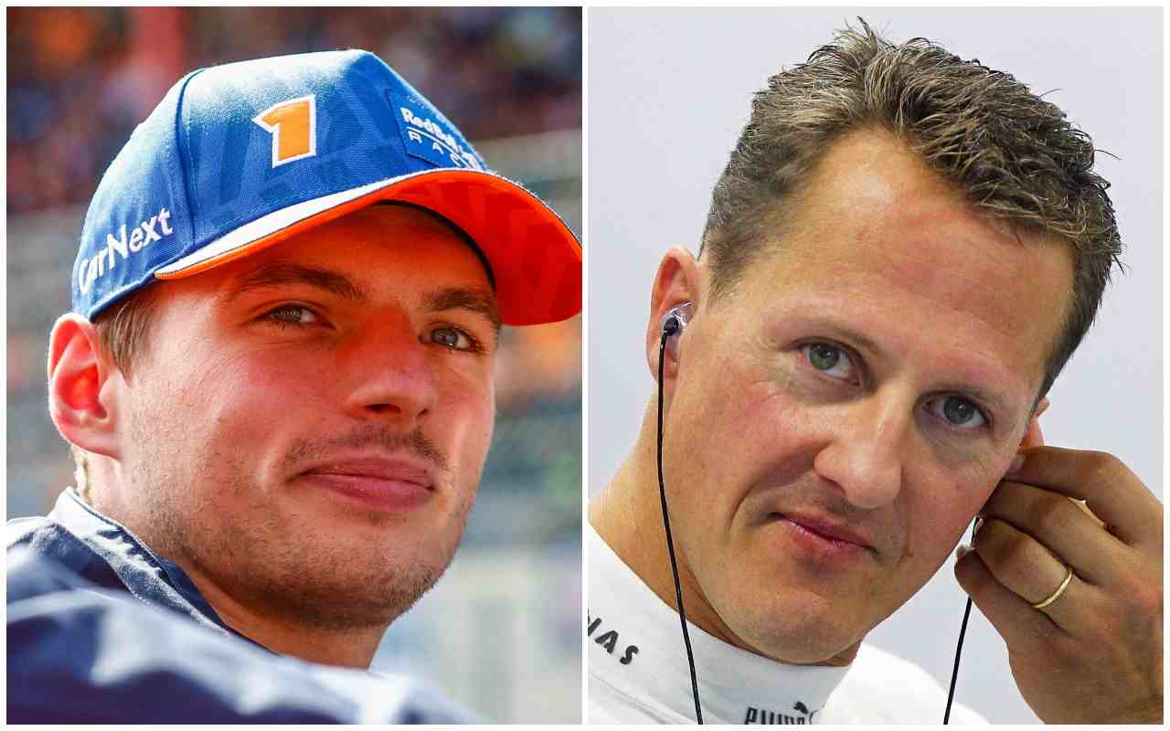 F1 Max Verstappen e Michael Schumacher