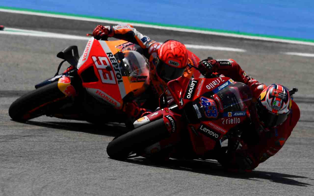 MotoGP Ducati ed Honda (LaPresse)