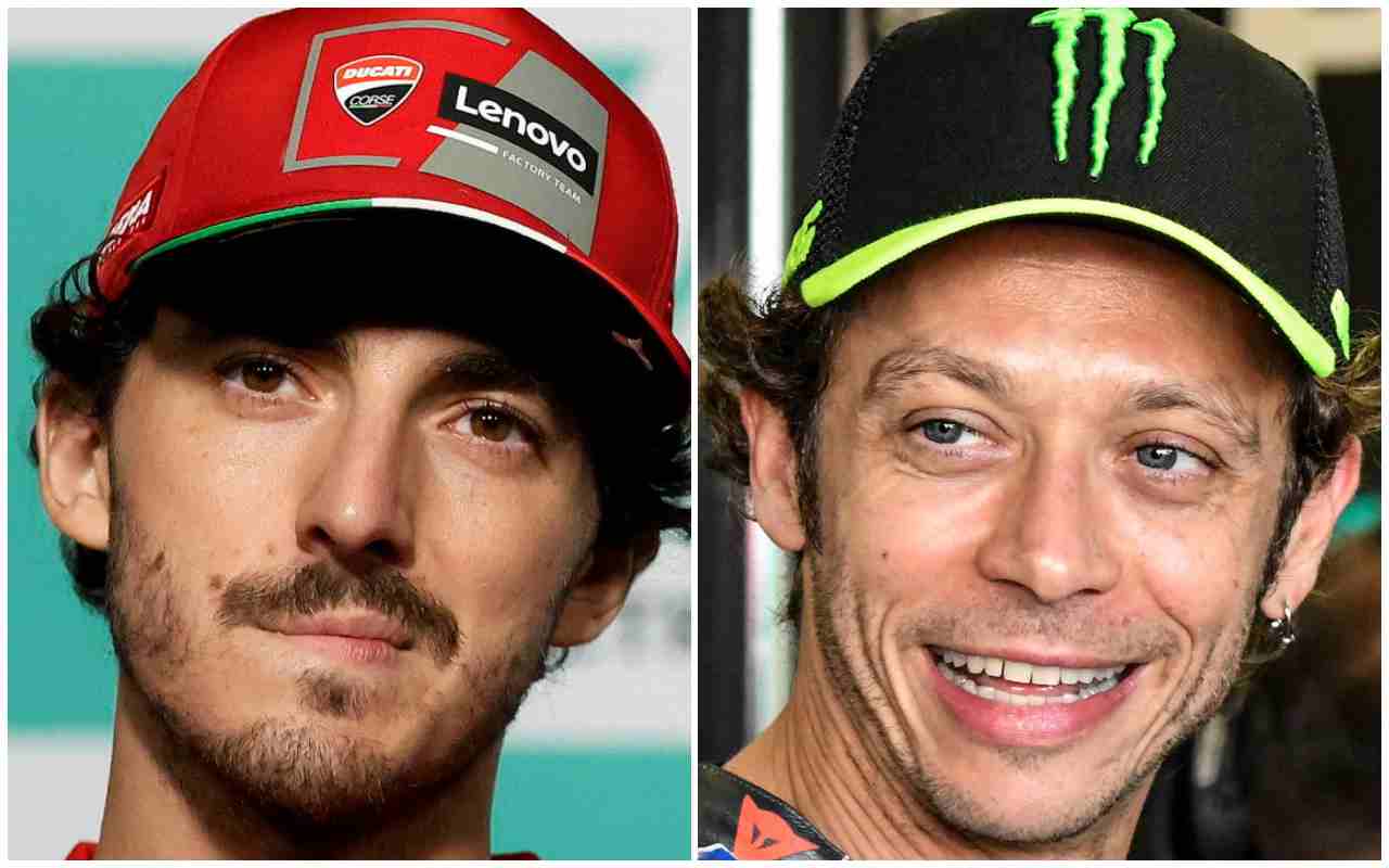 Pecco Bagnaia Valentino Rossi (Ansa Foto)