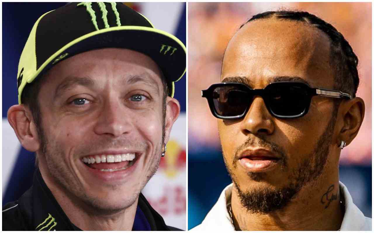 Valentino Rossi Lewis Hamilton (Ansa Foto)