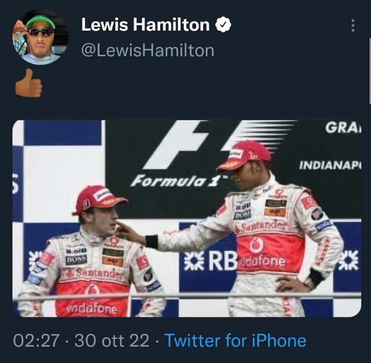 Lewis Hamilton e Fernando Alonso (foto Instagram)
