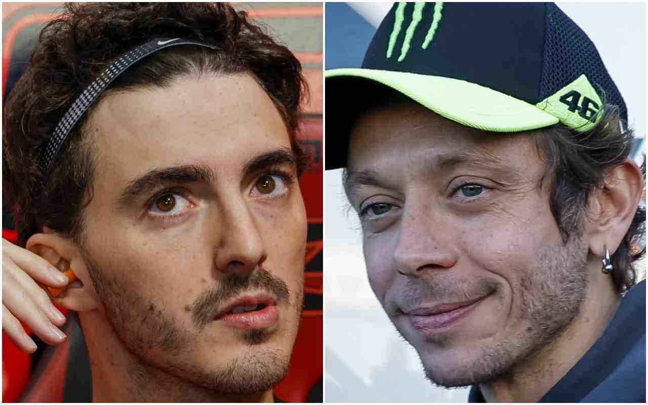 Bagnaia e Valentino Rossi (ANSA)