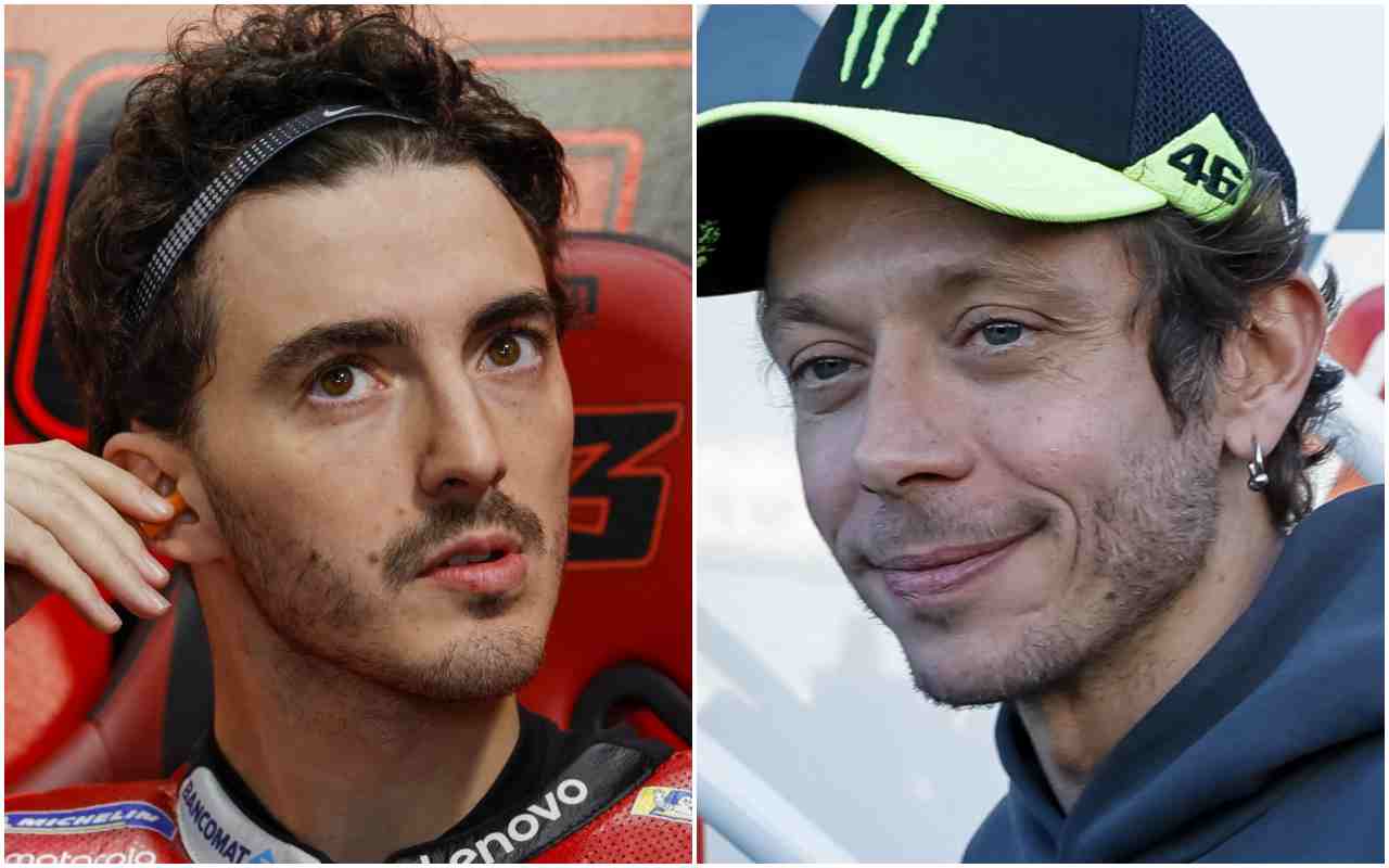 Bagnaia e Valentino Rossi (ANSA)