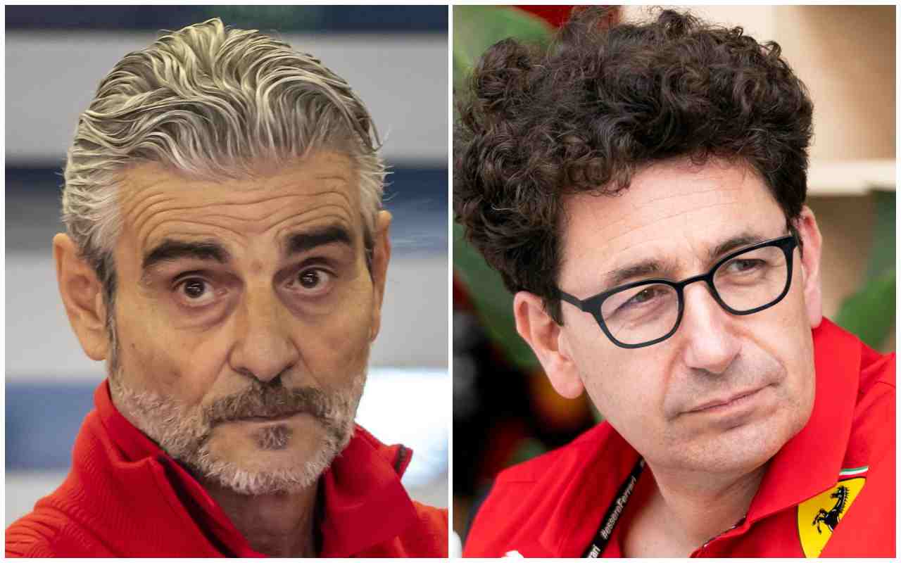 Binotto Arrivabene Ferrari (Ansa Foto)