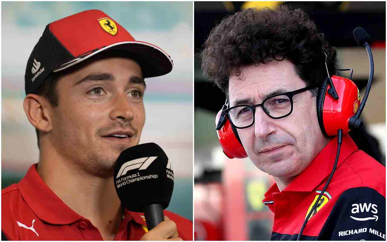 Charles Leclerc e Mattia Binotto (ANSA)