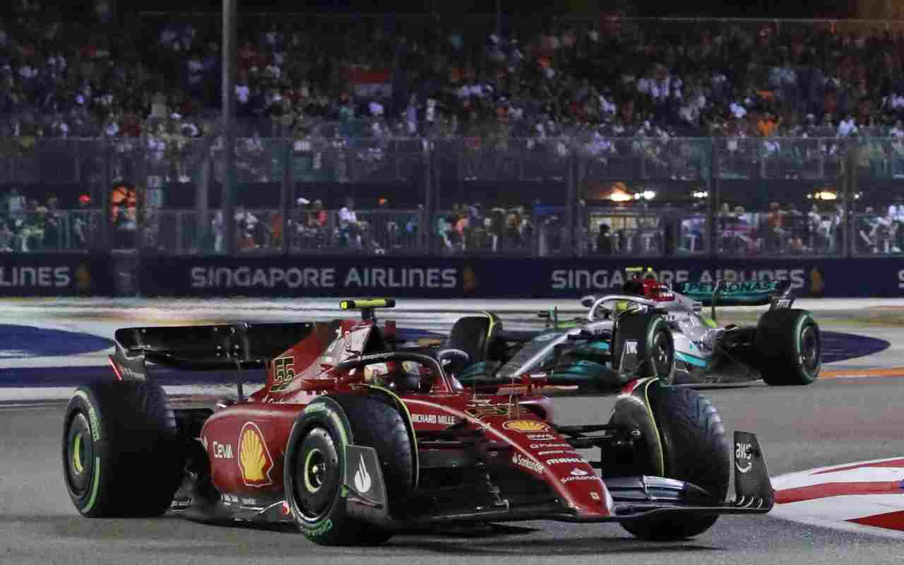 F1 Ferrari e Mercedes (ANSA)