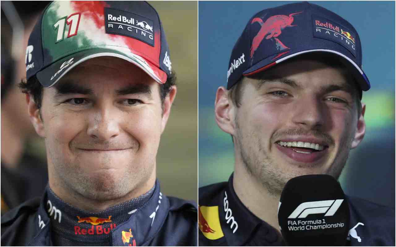 F1 Sergio Perez e Max Verstappen