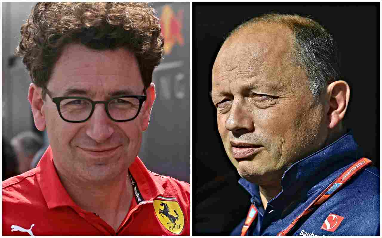 Ferrari Mattia Binotto e Frederic Vasseur