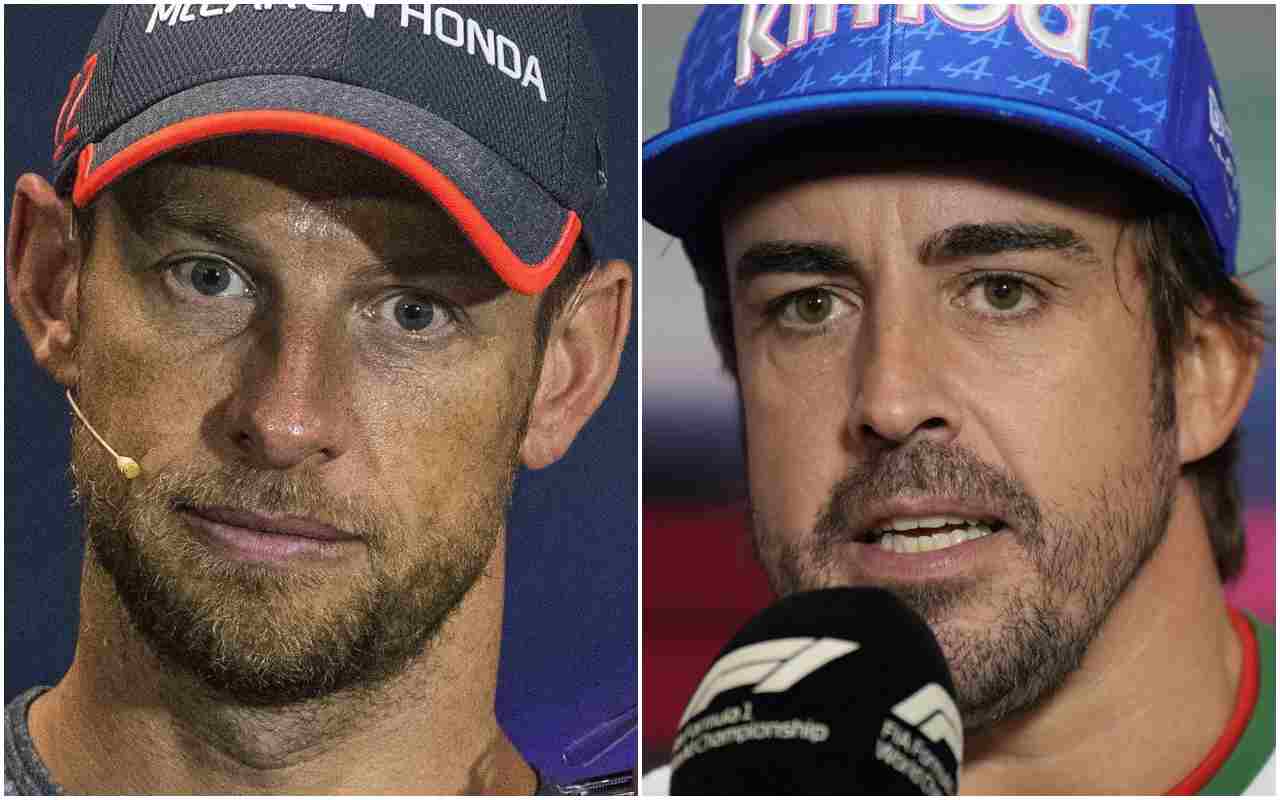 Jenson Button e Fernando Alonso (ANSA)