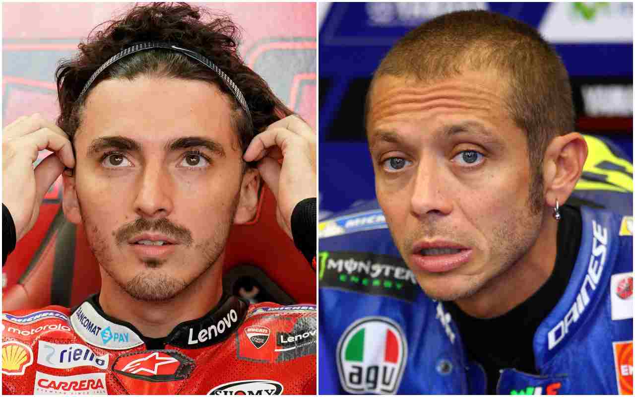 Bagnaia e Valentino Rossi (ANSA)