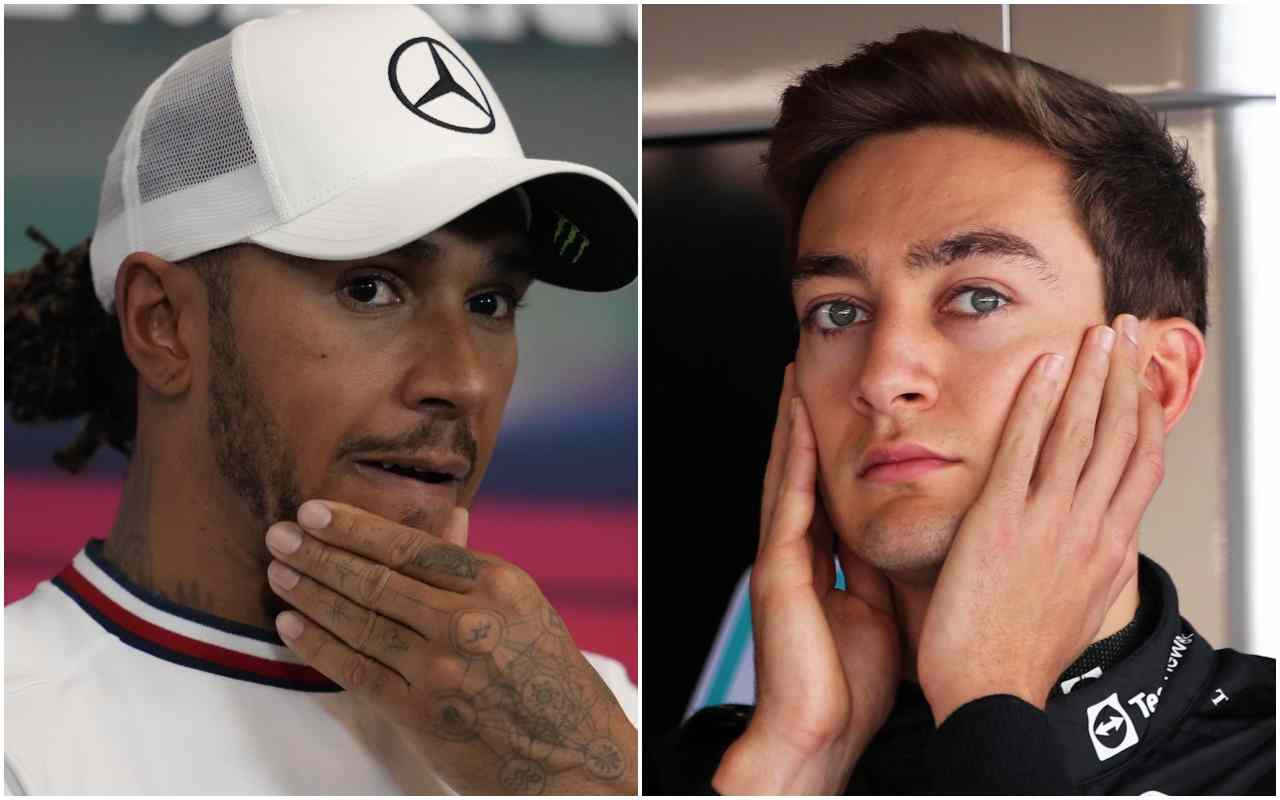 F1, Hamilton e Russell (ANSA)