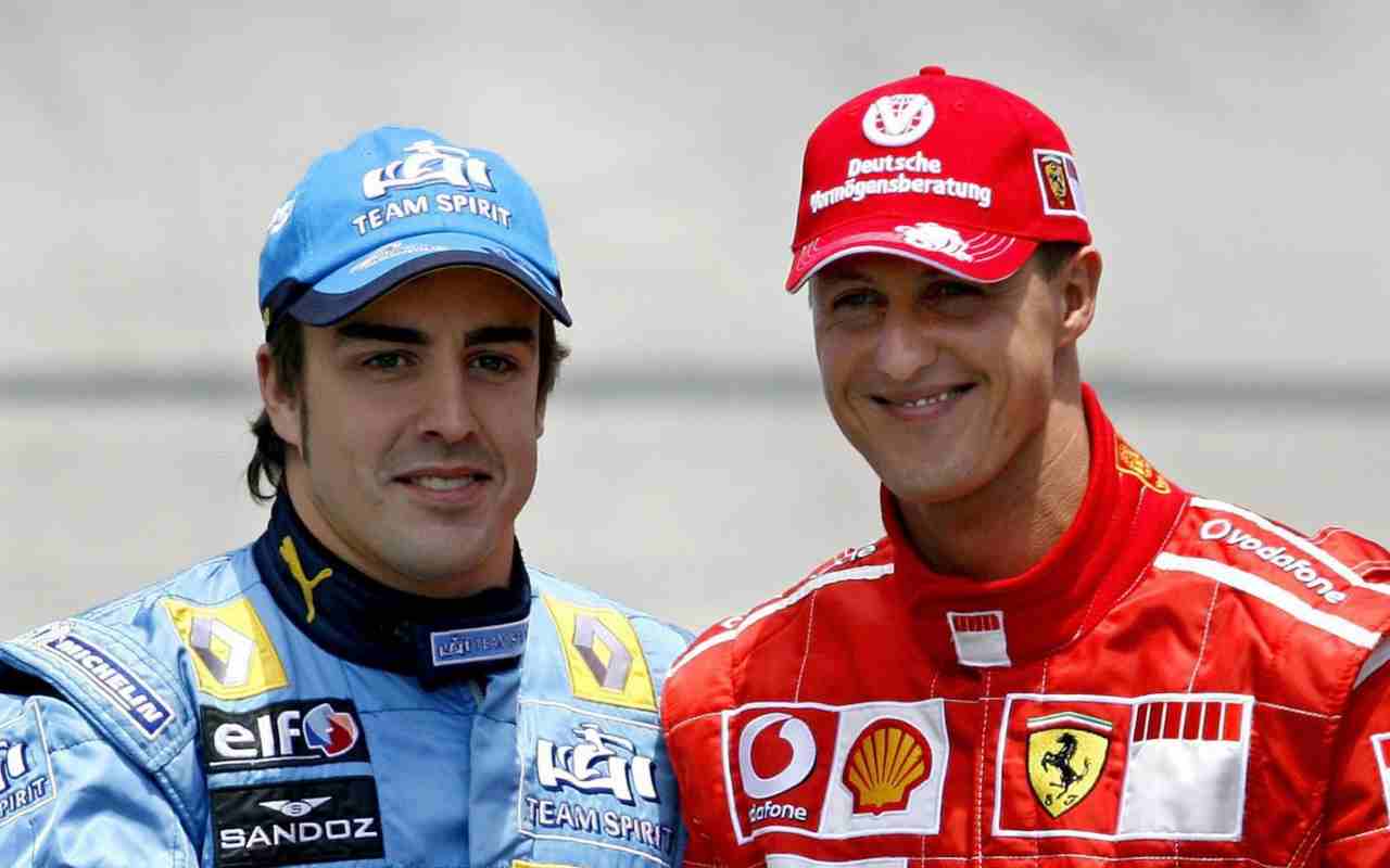 Fernando Alonso e Michael Schumacher (ANSA)