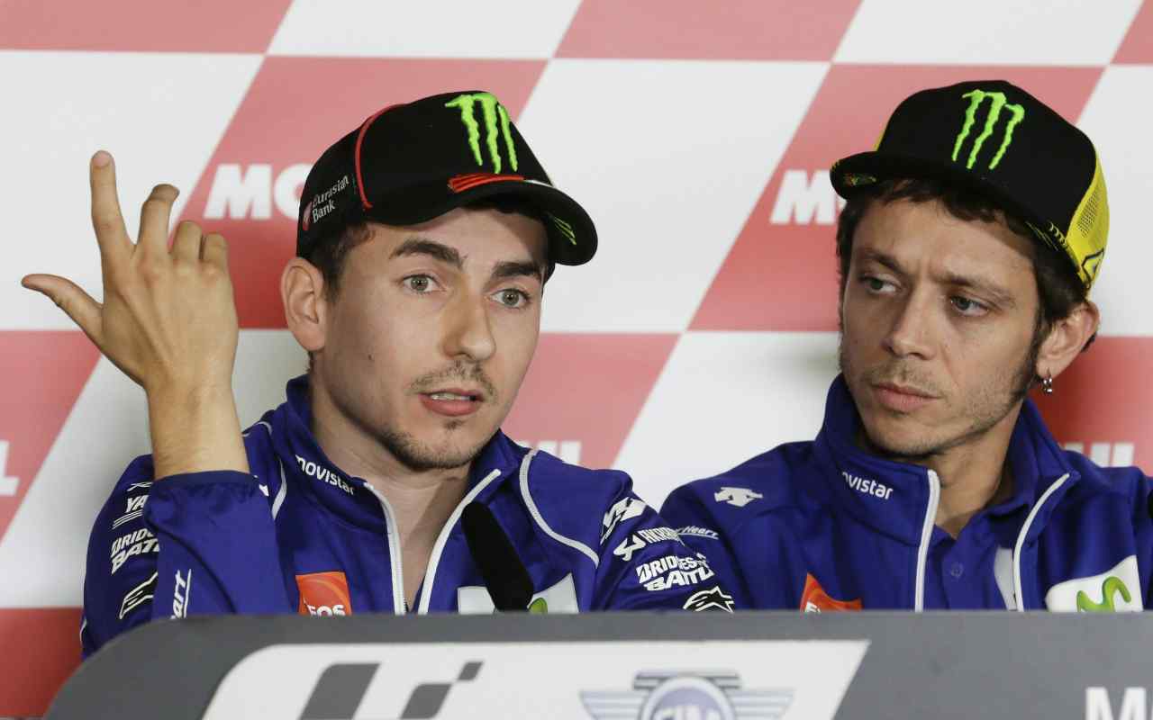 Jorge Lorenzo e Valentino Rossi (ANSA)