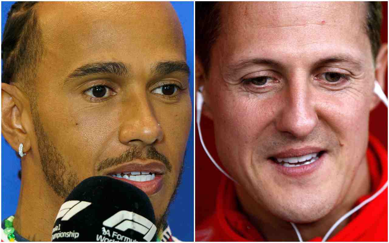 Lewis Hamilton e Michael Schumacher (ANSA)