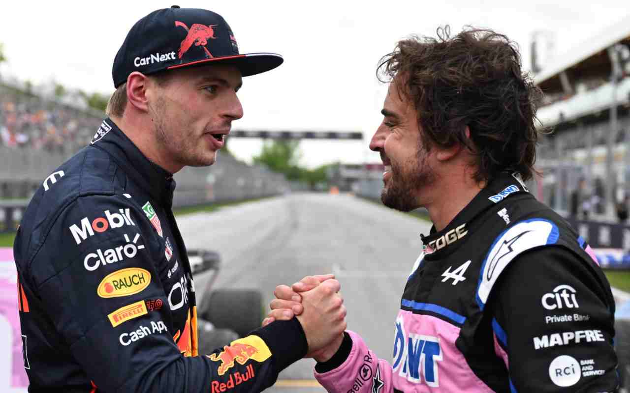 Max Verstappen e Fernando Alonso (ANSA)