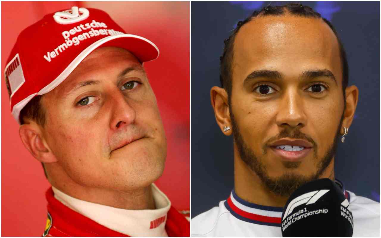 Michael Schumacher e Lewis Hamilton (ANSA)