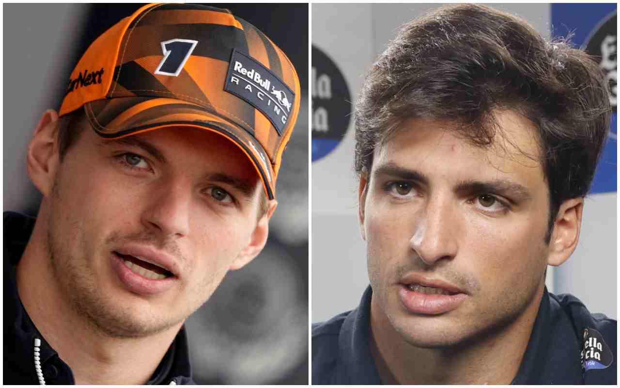 Max Verstappen e Carlos Sainz (ANSA)