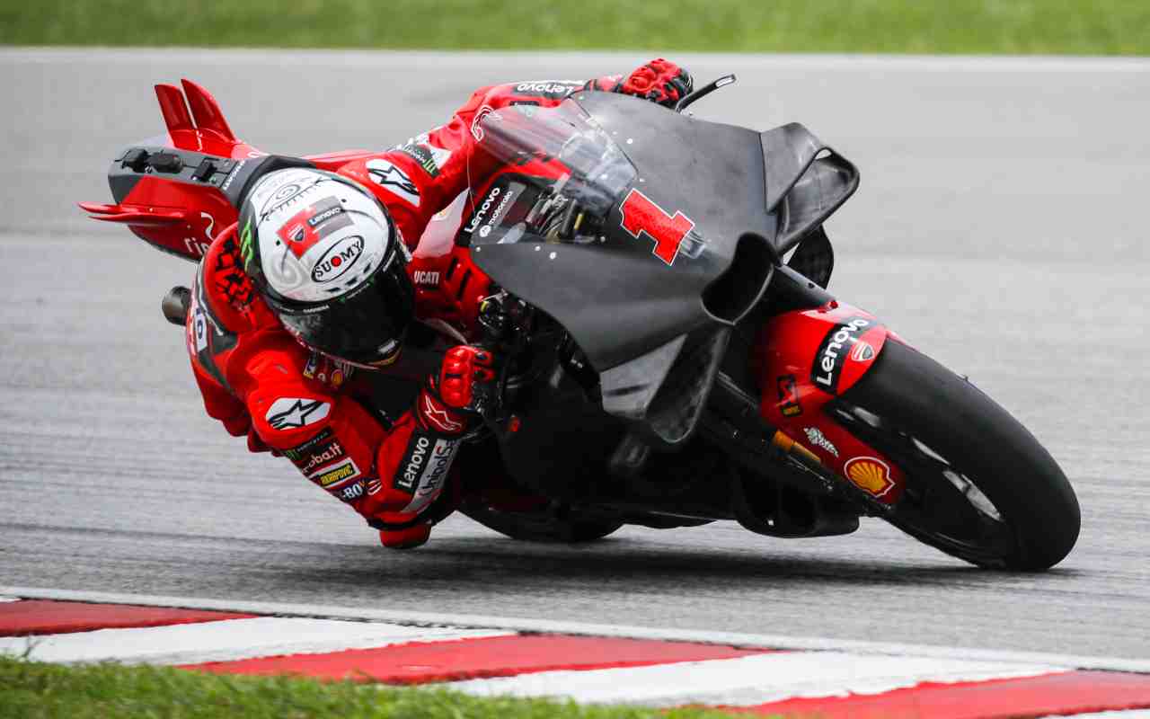 La Ducati GP23 nei test 2023 (ANSA)