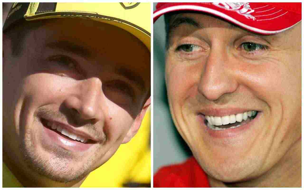 Ferrari Charles Leclerc e Michael Schumacher (ANSA)