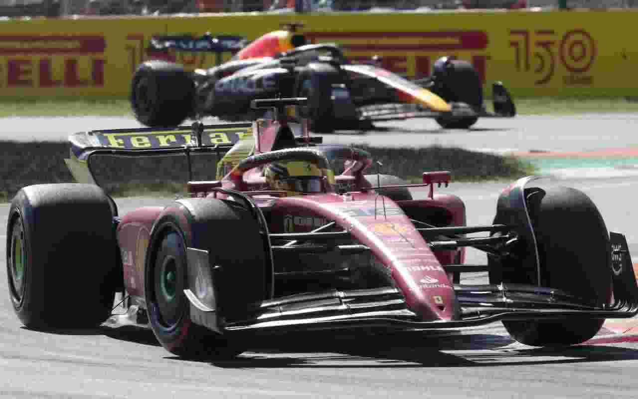 Ferrari F1-75 con Leclerc a Monza (ANSA)