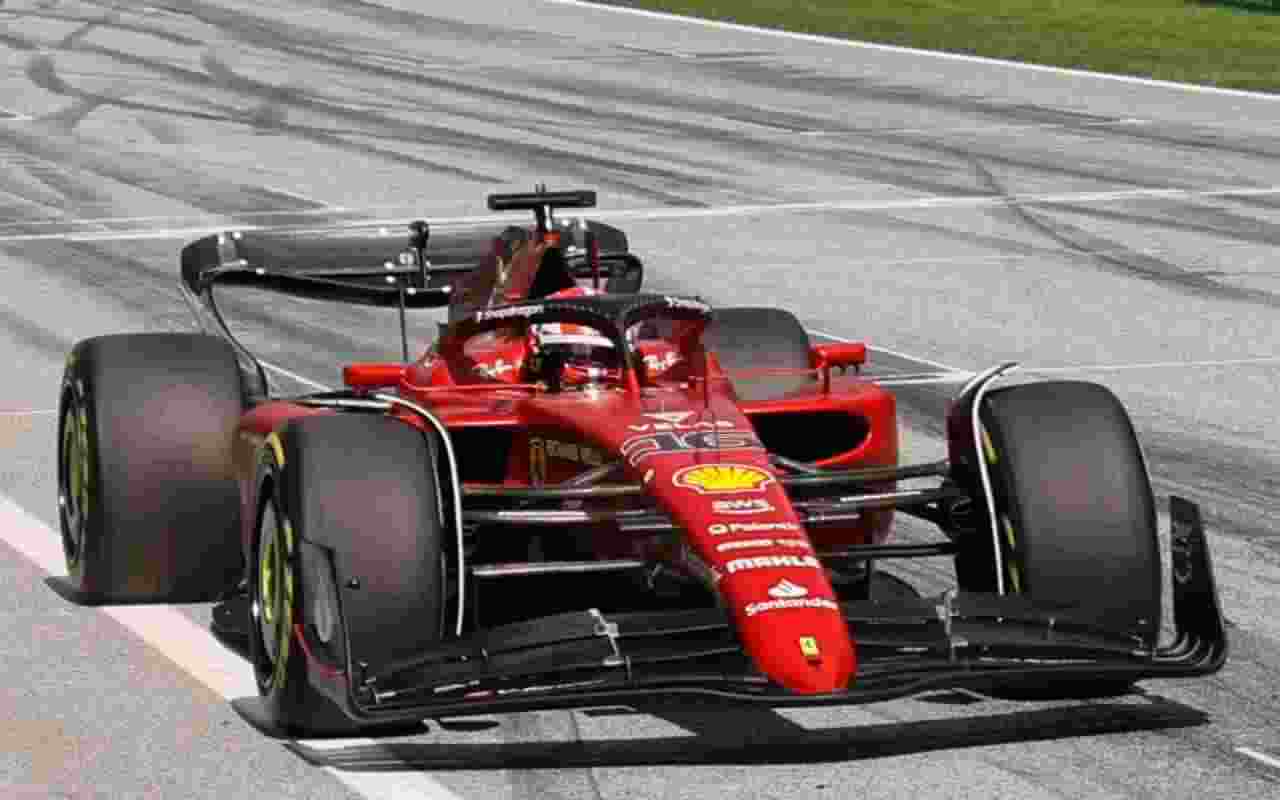 Ferrari F1-75 con Leclerc in Austria (LaPresse)