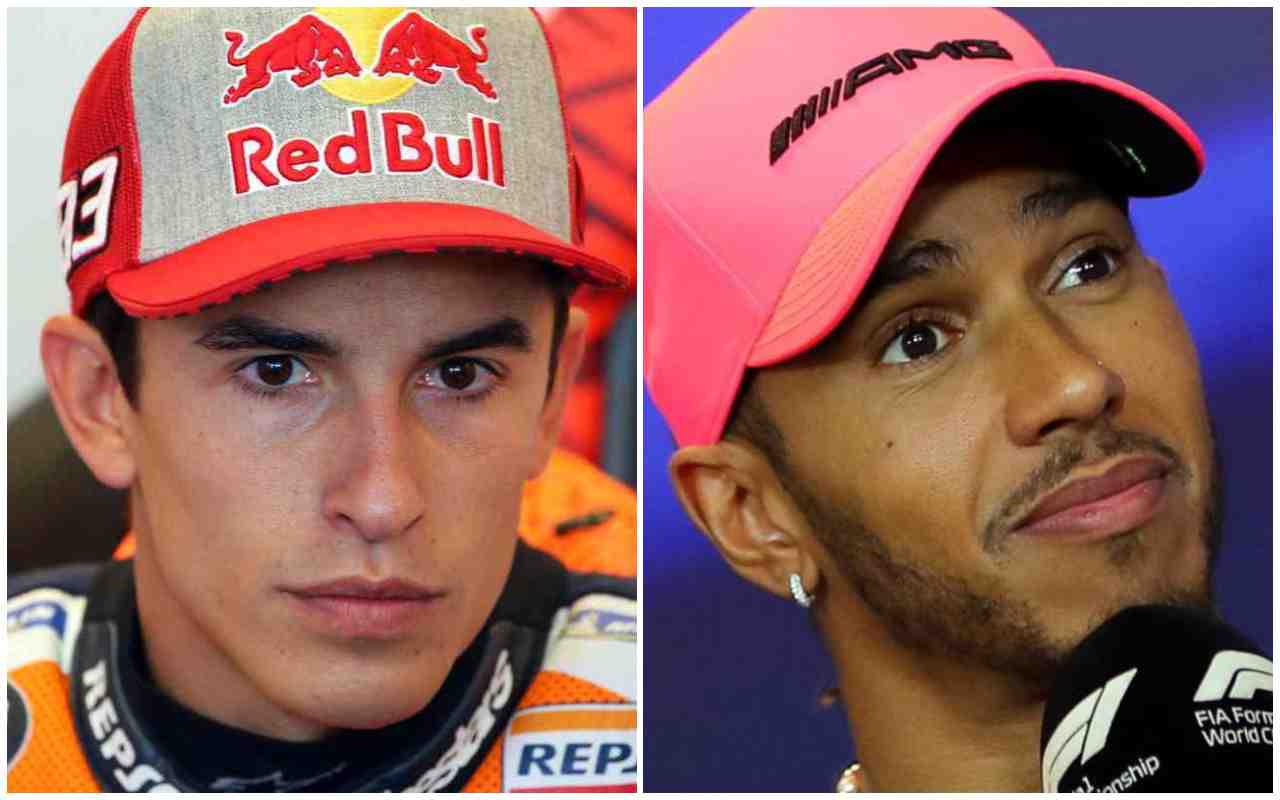 Marc Marquez Lewis Hamilton (Ansa Foto)