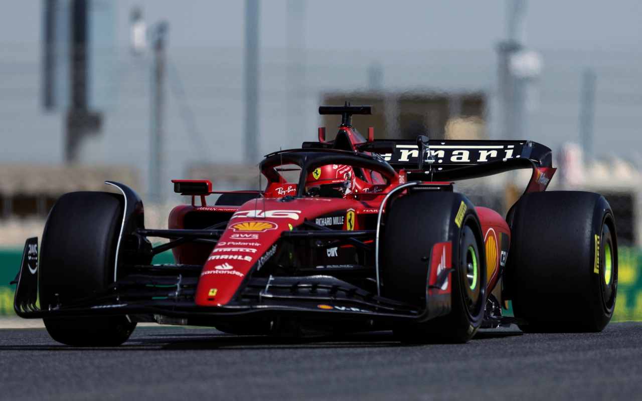 Ferrari SF23 nei test F1 Bahrain (Ansa Foto)