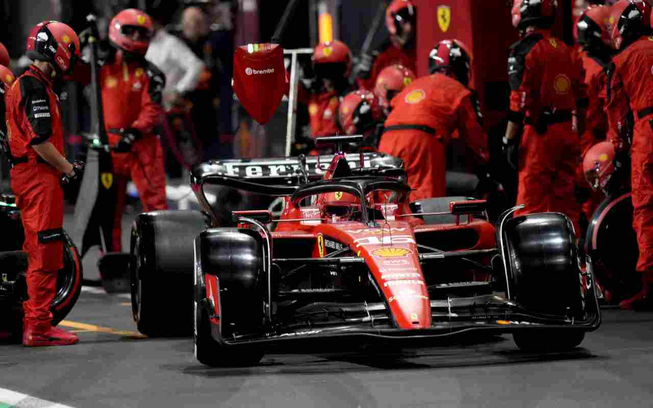 Ferrari SF-23 con Leclerc a Jeddah (ANSA)