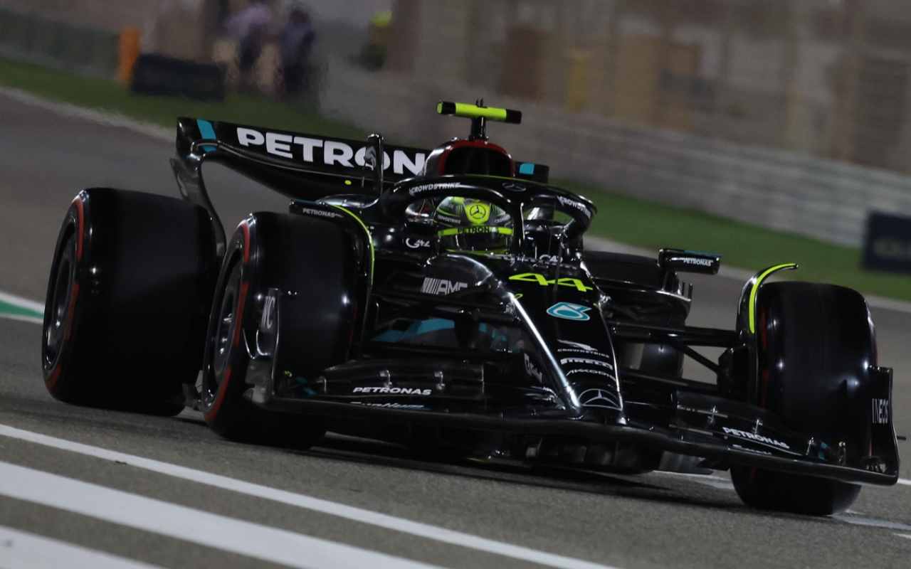 Lewis Hamilton su Mercedes (Ansa Foto)