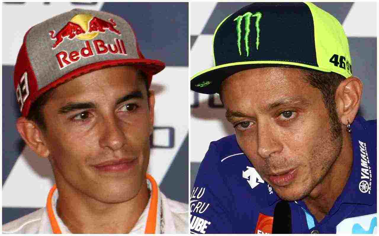 Marc Marquez e Valentino Rossi (LaPresse)